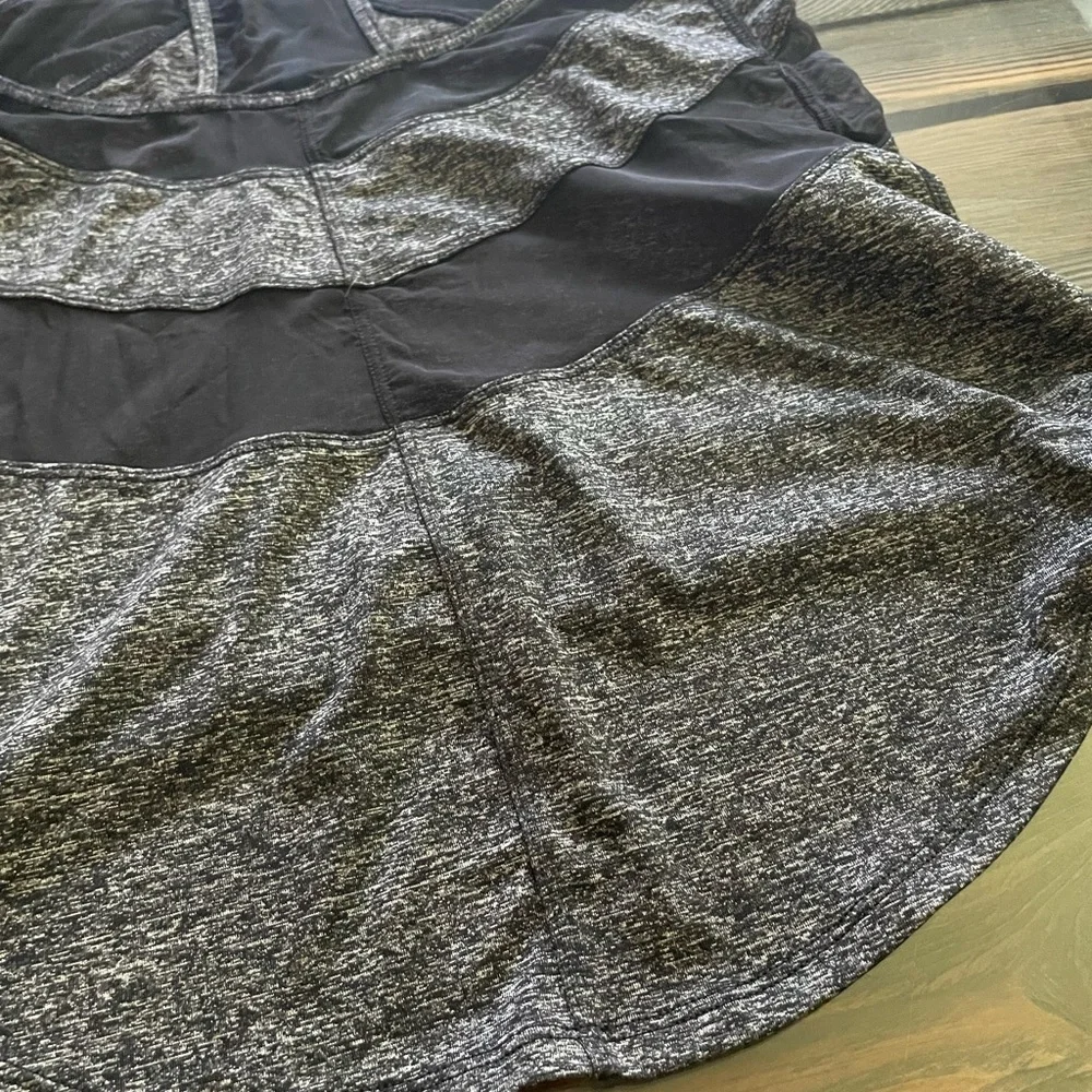 Lululemon Athletica Gray Asymmetrical Cut Out Tank Top